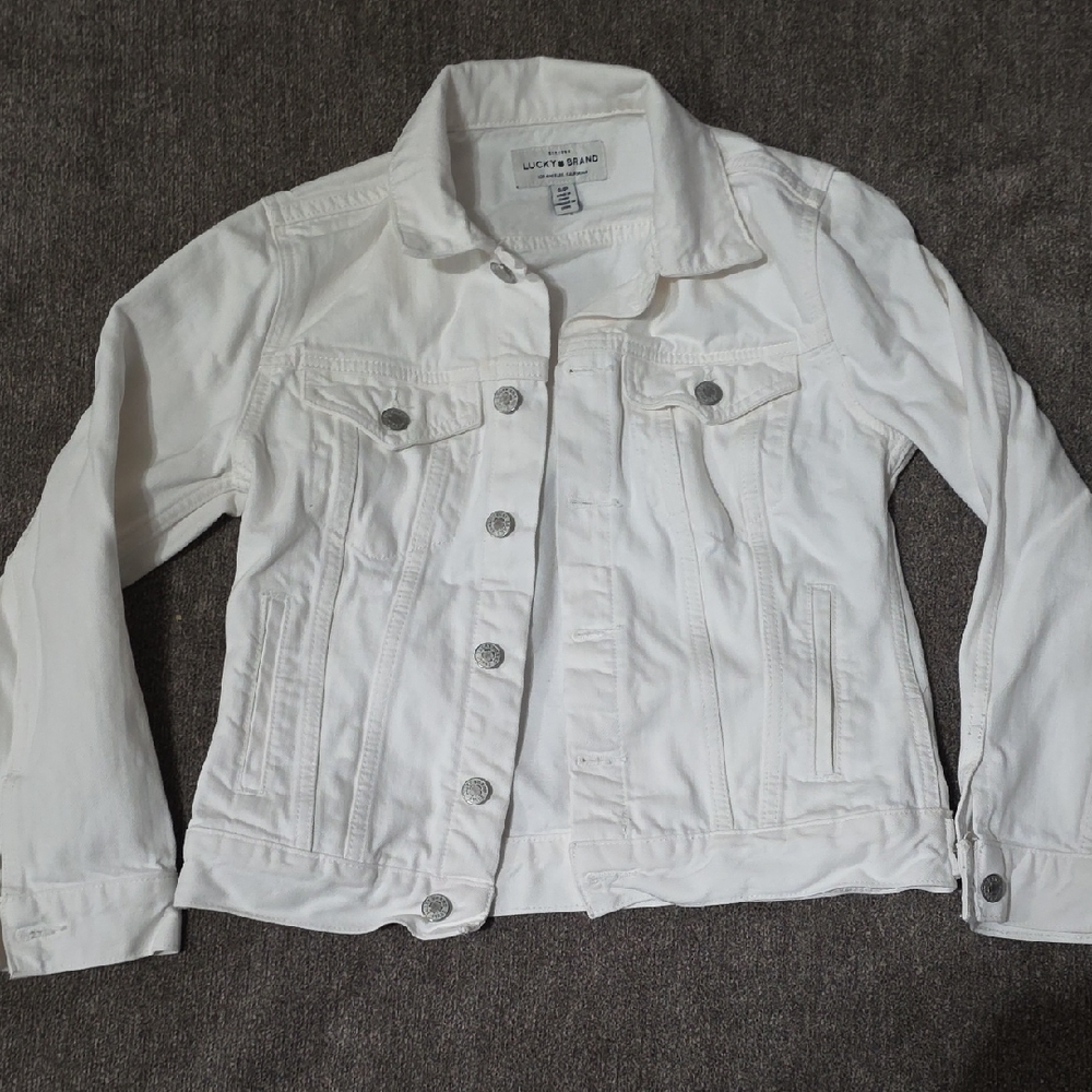 Lucky Brand White Denim Jacket - Women's Classic Trucker